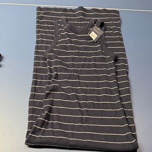 Women’s maxi dress Striped navy blue and White